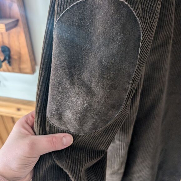 Stafford Brown Corduroy Elbow Patch Blazer Size 46L - Picture 8 of 11